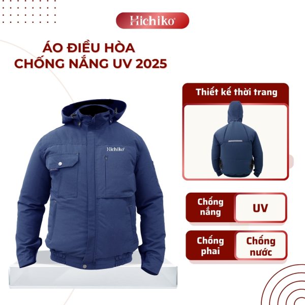 Áo Điều Hòa Hichiko 2025 – Thời Trang, Chống Nắng UV, Chống Nước, Thoáng Khí, Màu Xanh Dương!