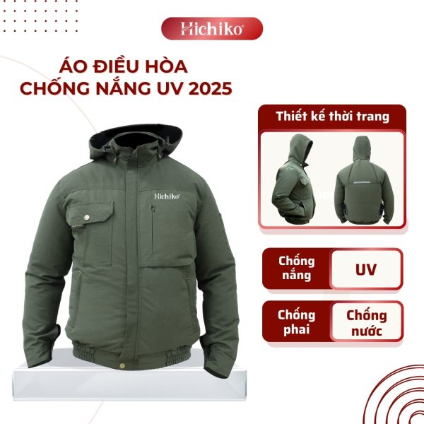 Áo Điều Hòa Hichiko 2025 – Thời Trang, Chống Nắng UV, Chống Nước, Thoáng Khí, Màu Xanh Lá!
