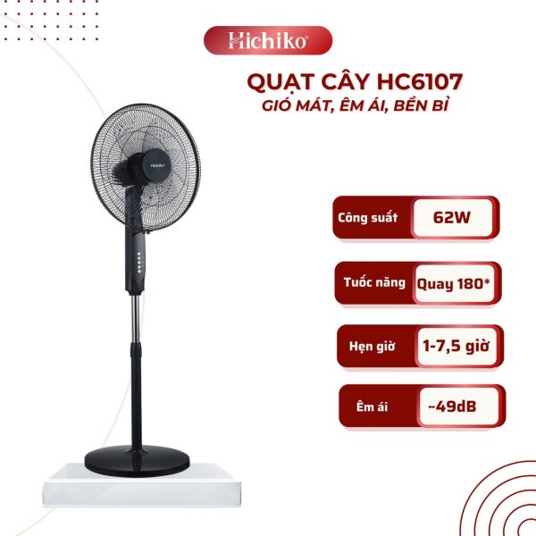 QUẠT CÂY Hichiko HC6017 - Mát lạnh sâu, bền bỉ năm tháng.