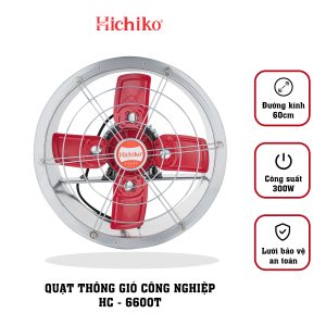 [Đường kính 60cm] Quạt thông gió hút mùi Hichiko HC-6600T