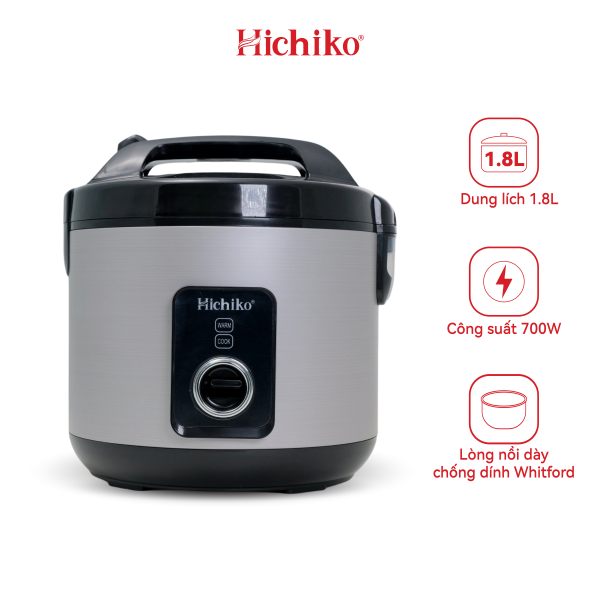 [HC 1020] Nồi cơm điện 1.8L chống dính  Whitford (USA) 3 lớp Hichiko HC 1020(Hồng Pastel)