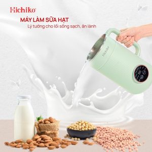 Máy làm sữa hạt 1000ml Hichiko HC-3502 màu xanh lá, dành cho các bữa ăn lành mạnh