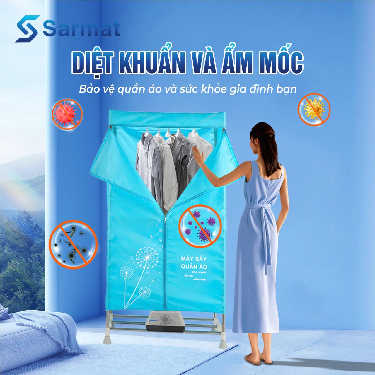 Tủ sấy quần áo Sarmat SM101